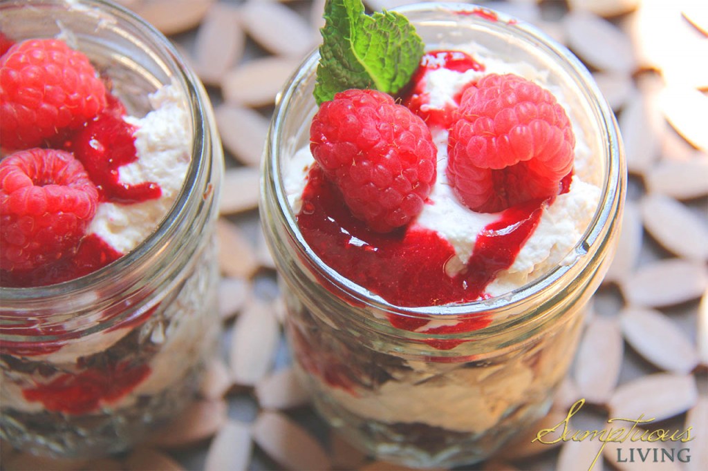 Decadent Chocolate Brownie and Raspberry Cream Shooters