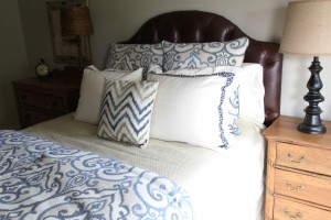 easy bedroom makeover fabric 7