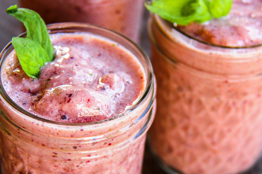 Strawberry Basil Smoothie