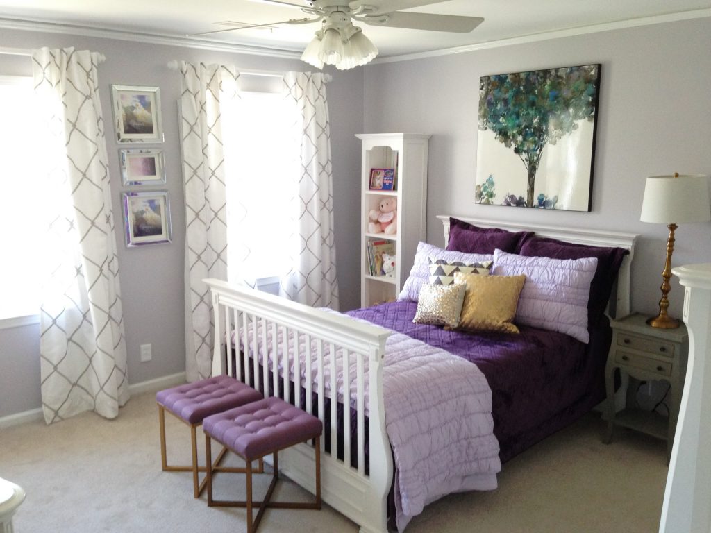 Purple and deals grey bedroom ideas