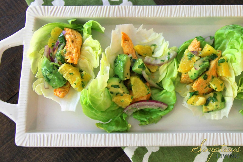 Mojo Chicken & Avocado Lettuce Cups Top 10 Game Day recipe