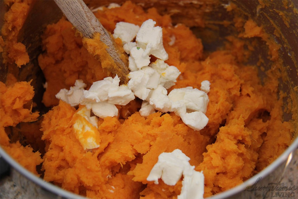Sweet Potatoes with goat cheese 3