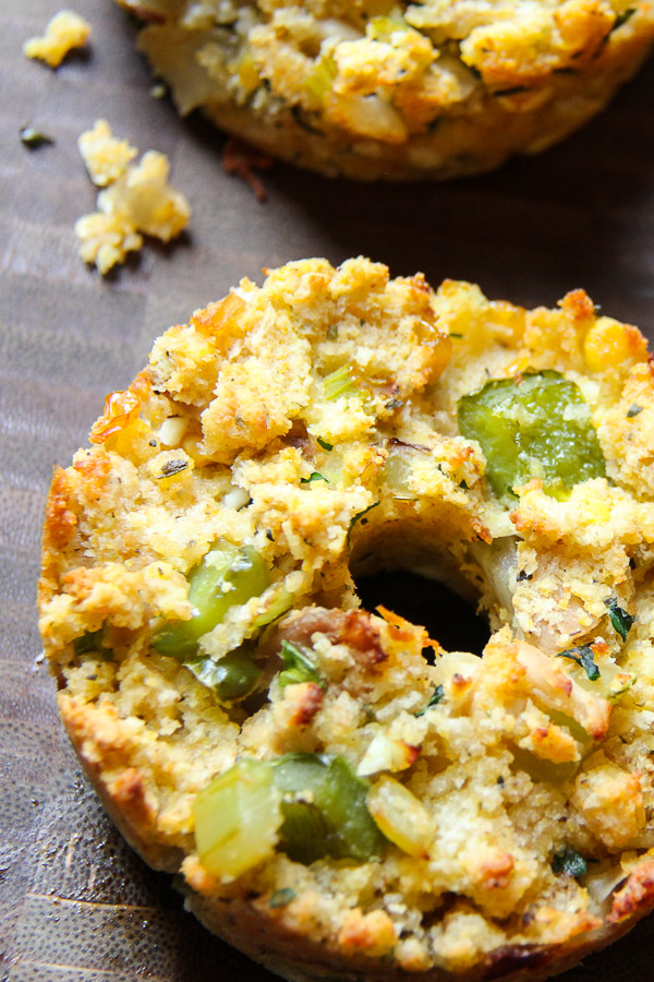 Cornbread Dressing - baked cornbread stuffing - Belly Rumbles