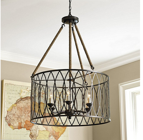 modern craftsman dining room Denley Chandelier