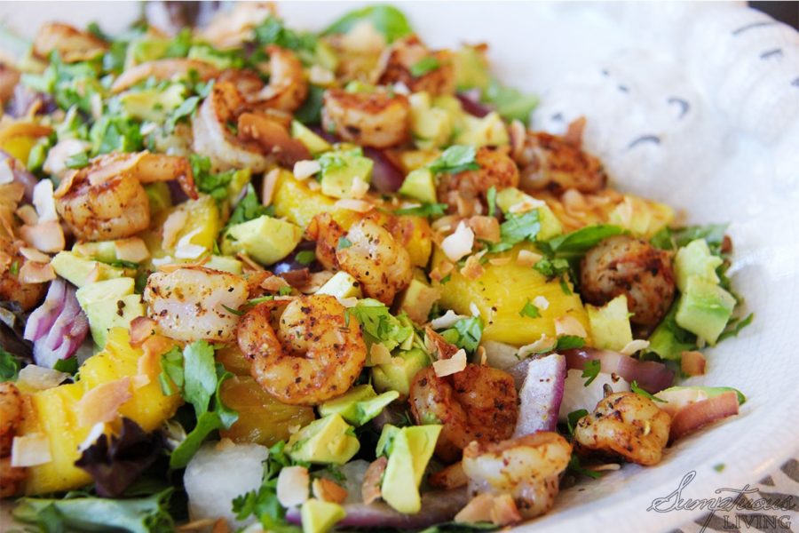 Caribbean Shrimp Salad up close