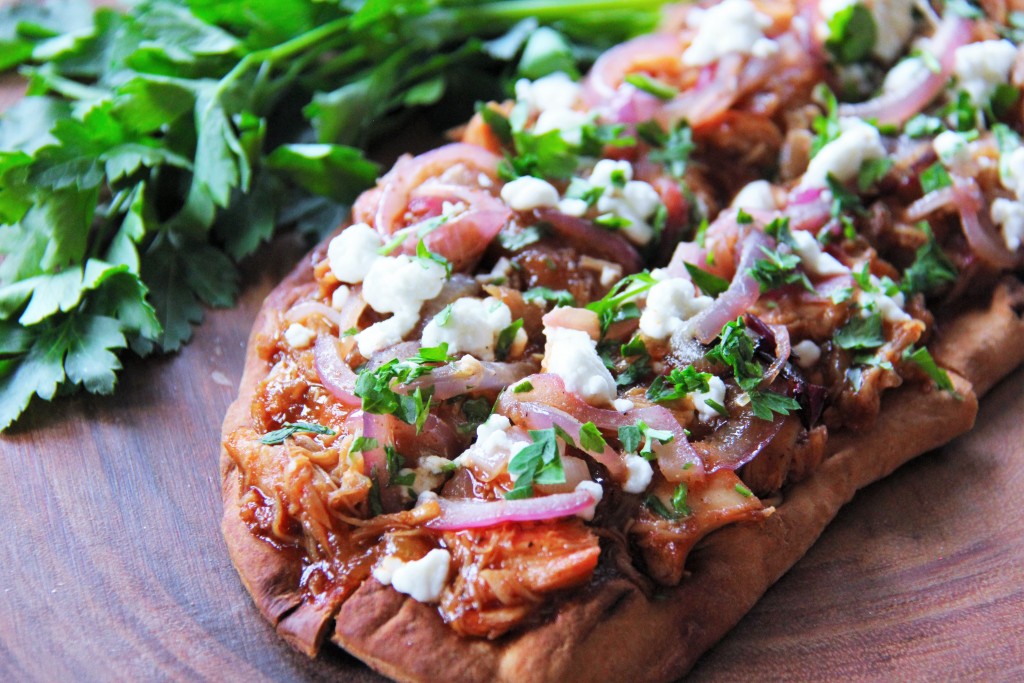 Peachy BBQ Chicken Flatbreads