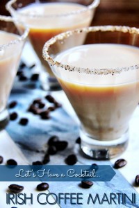 Irish Coffee Martini (Bailieys, creme de Cacoa, Cathead Vodka)
