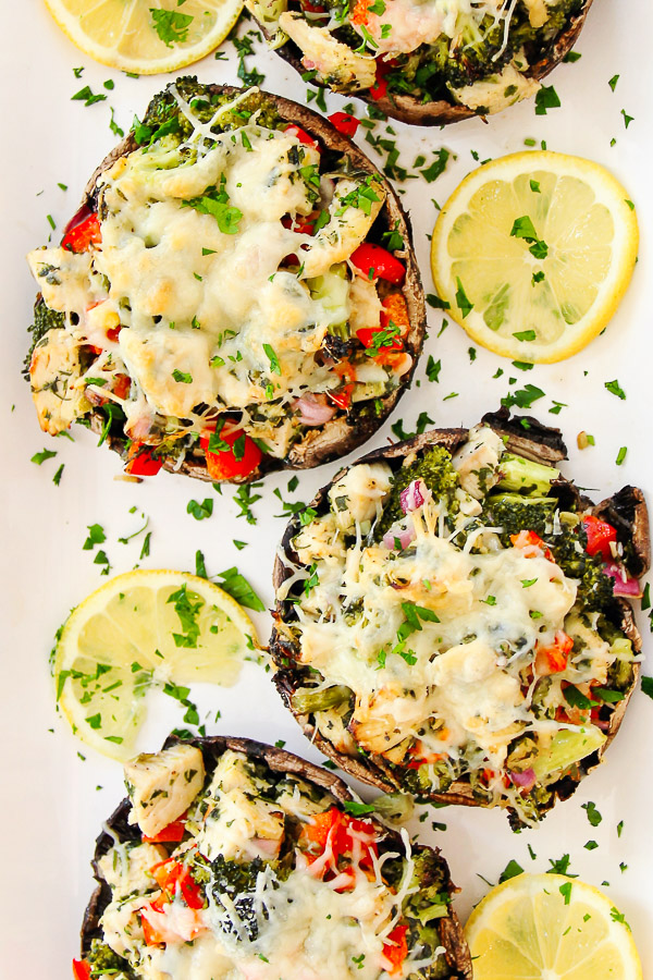 chicken stuffed portabellas 2