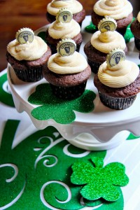 Guinness Chocolate Stout cupcakes with Bailey's Irish cream Frosting