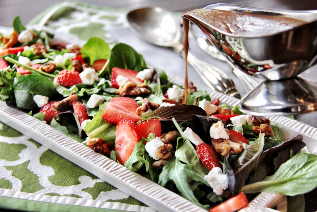 Spring Salad with Strawberries & Walnuts Easter Side Dish recipes