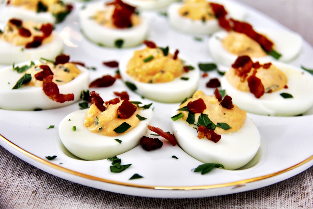 Sriracha Bacon Deviled Eggs Recipe easter Side dish recipes