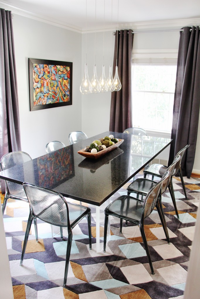 Modern dining room with urban design