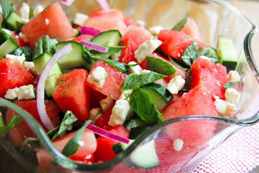 watermelon feta salad 