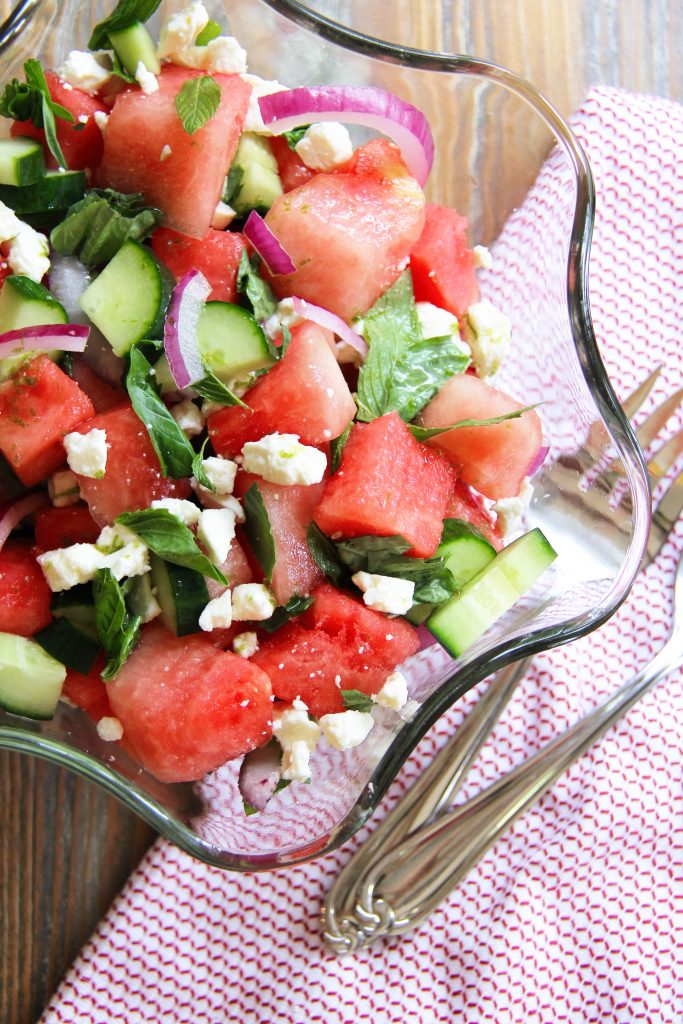 watermelon feta summer salad