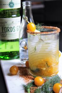 fords gin & q drinks in spicy tomato gin and tonic