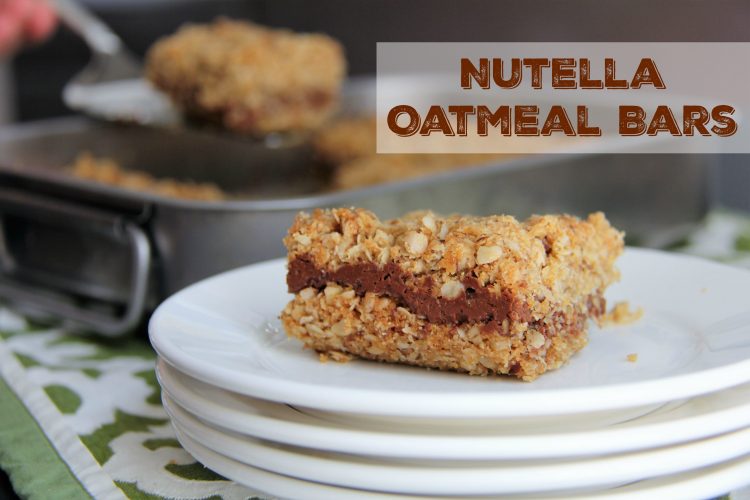 Treat Yourself! Crispy Nutella Oatmeal Bars | Sumptuous Living