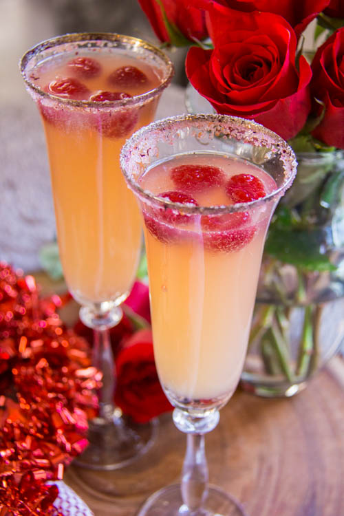 Valentines Day Vodka Cocktail With Champagne | Sumptuous Living