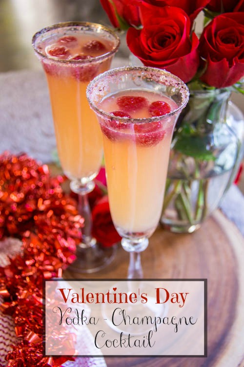 valentines vodka cocktail with title