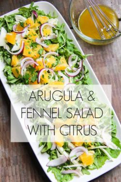 arugula fennel salad with citrus TITLE
