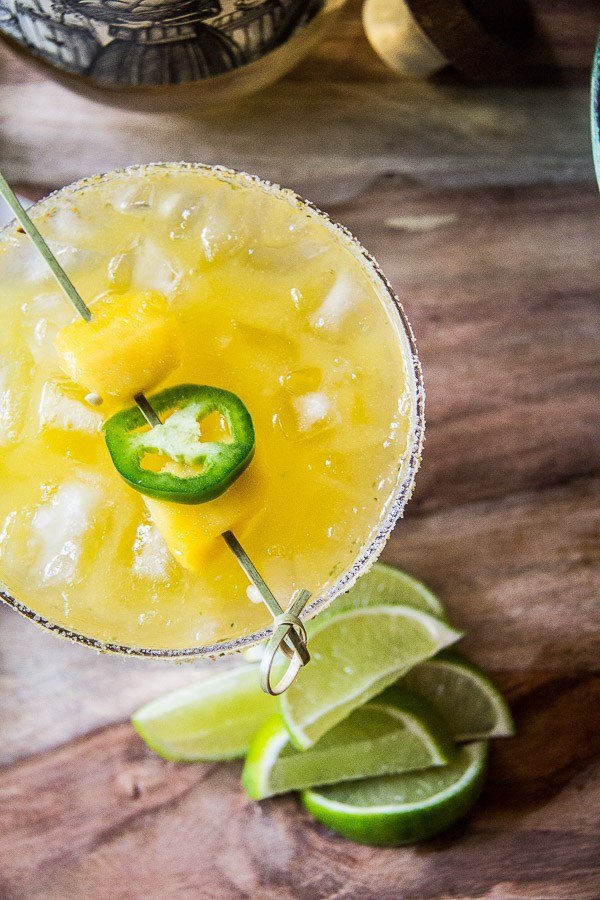 mango margarita with jalapeno