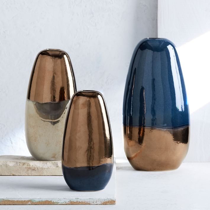 metallic-banded-vase Sumptuous Living Home Decor