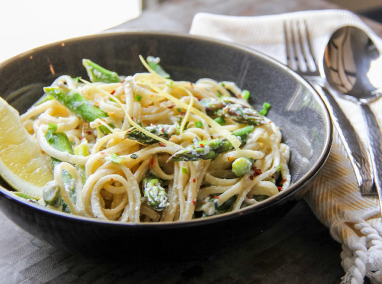Bright & Fresh! Lemon Asparagus Linguine Sumptuous Living