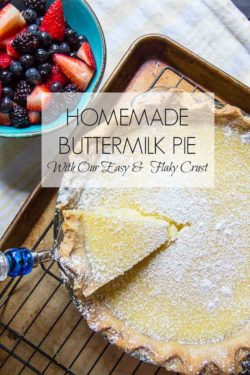 Homemade Buttermilk Pie with title
