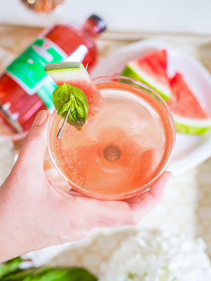 Watermelon Basil Vodka Cocktail Sumptuous Living