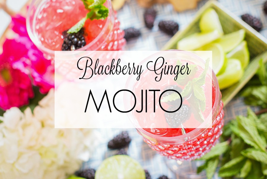 easy blackberry ginger mojito with title